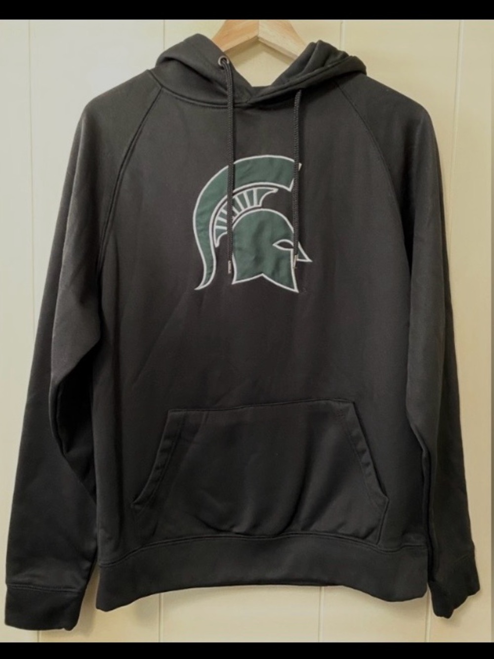 Michigan State Colosseum Charcoal Hoodie with Spartan Logo
